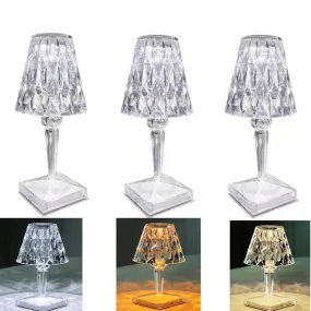 1-3 PCS Diamond Table Lamp Acrylic Decoration Desk Lamps For Bedroom Bedside Bar Crystal Lighting Fixtures Gift LED Night Light