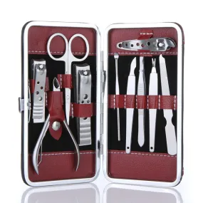 10 in 1 Stainless Steel Manicure Pedicure Ear pick Nail Clippers Set Care Products