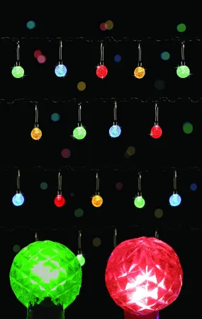 100 Multi-action Multi LED Faceted Christmas Lights