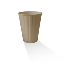 12oz Aqueous Coated Bamboo Embossed DW Cup 1000pc/ctn