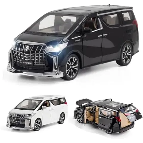 1:32 ALPHARD ALLOY METAL PULL BACK DIE-CAST CAR DIECAST METAL PULLBACK TOY CAR WITH OPENABLE DOORS & LIGHT, MUSIC BOYS GIFTS TOYS FOR KIDS