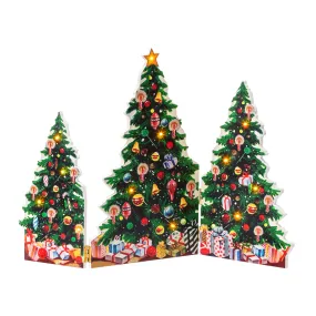 15 in. Illuminated Folding Scene - Christmas Trees