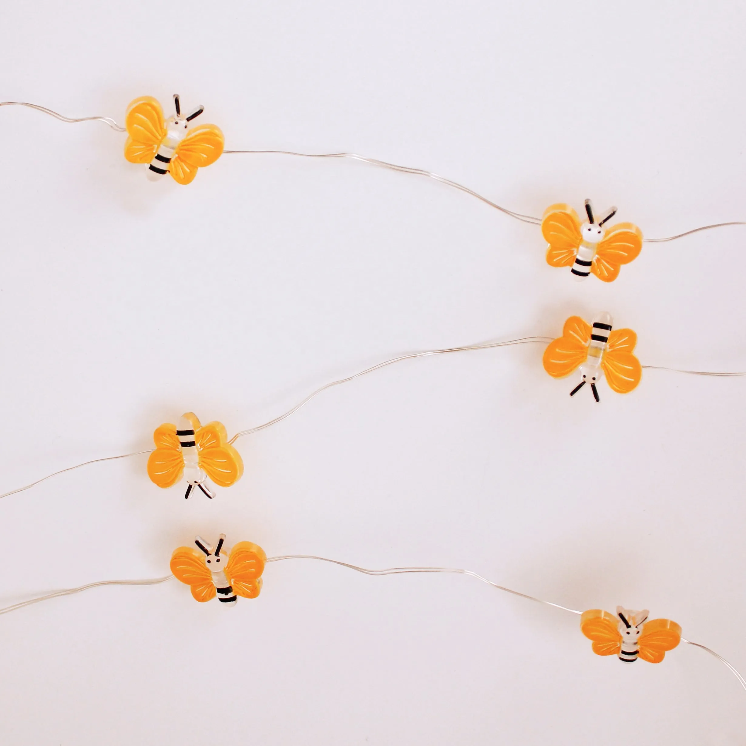 20 LED Battery Operated String Lights with Bees - Warm White (Style 1)