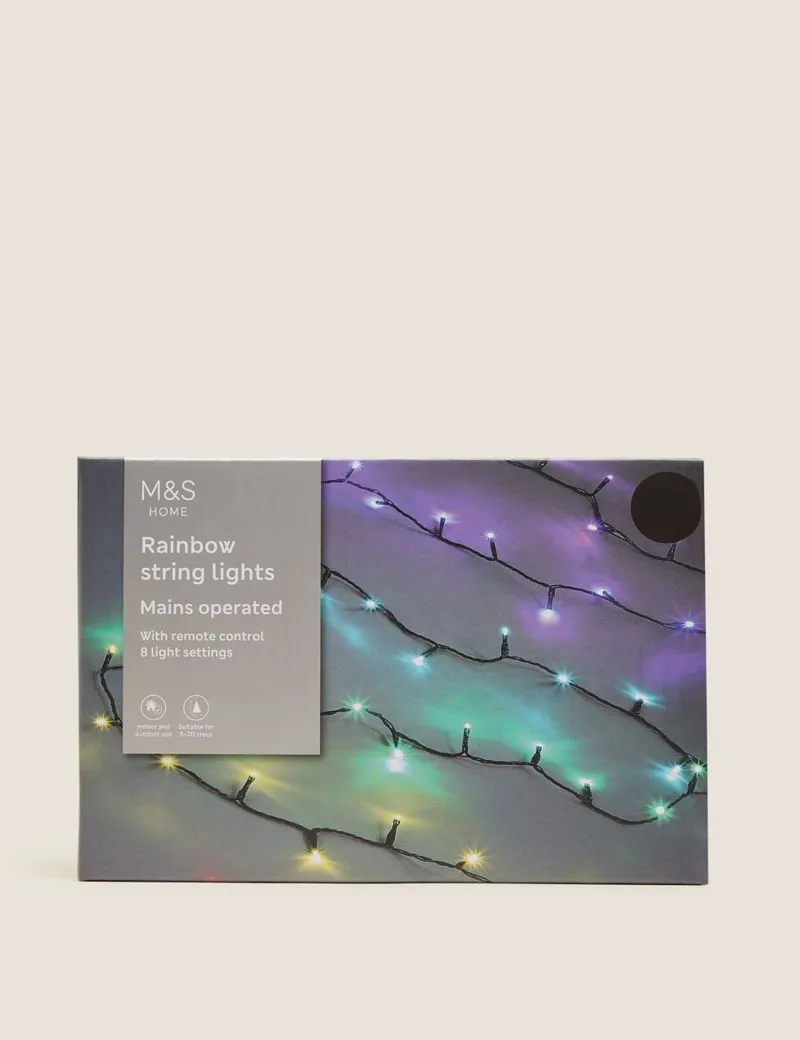 200 Multicoloured Mains String Lights