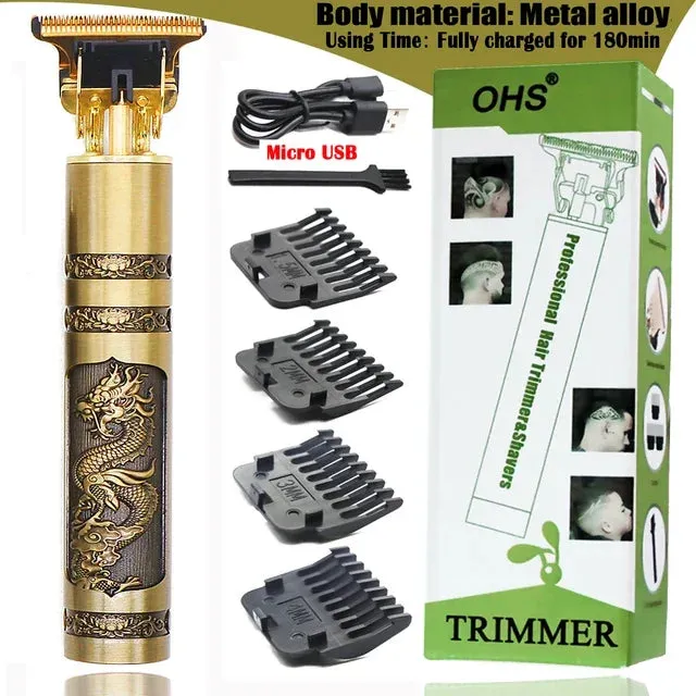 2022 T9 0mm Electric Rechargeable Hair Trimmer: Men’s Beard and Hair Cutting Machine