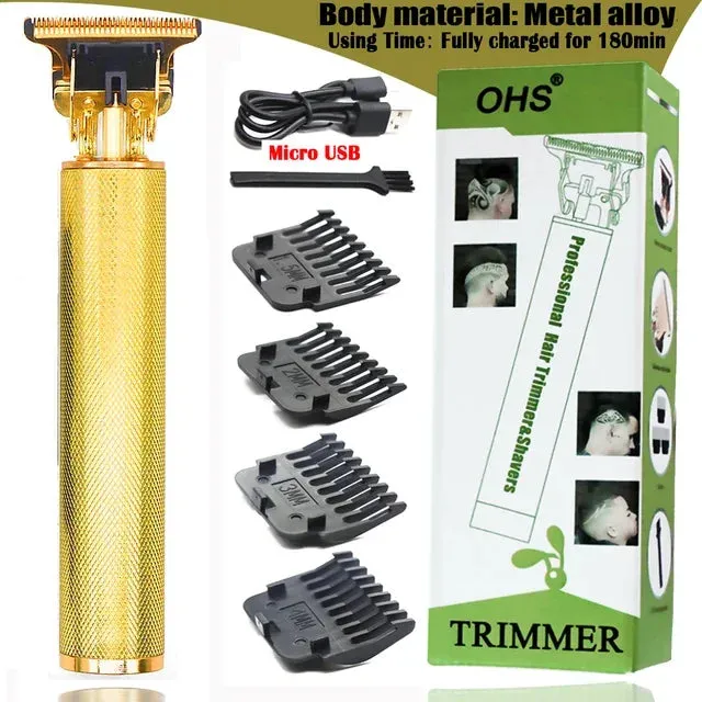 2022 T9 0mm Electric Rechargeable Hair Trimmer: Men’s Beard and Hair Cutting Machine