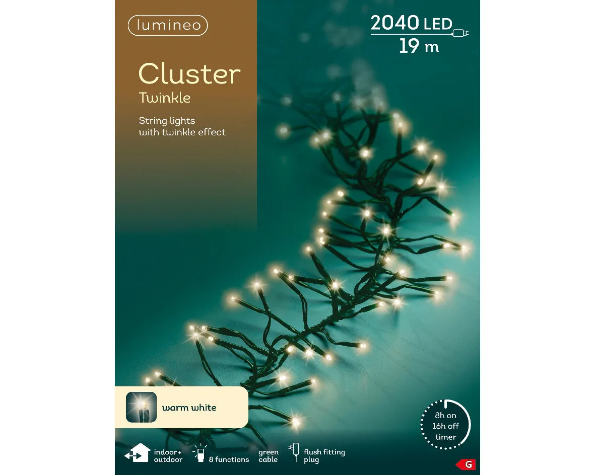 2040 LED Cluster Tree Lights Warm White