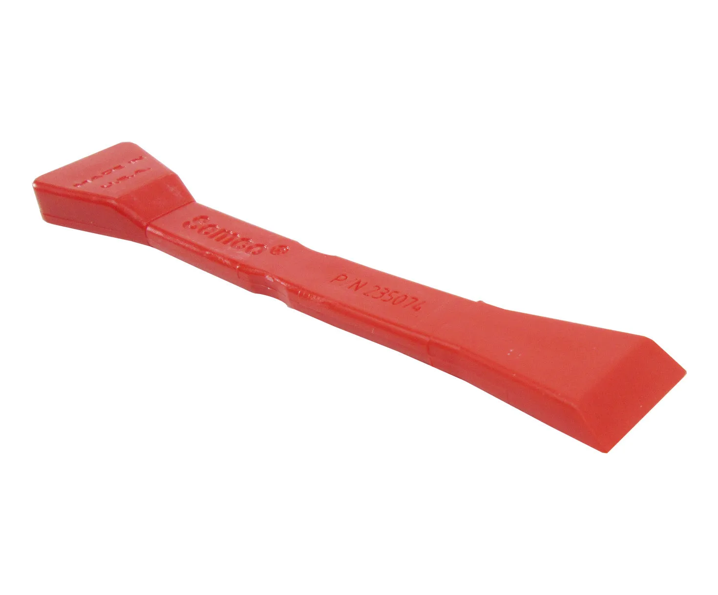 235074 Red Ergonomic 6.60" Double Edge (1.00" & 1.20") Celcon Plastic Sealant Scraper