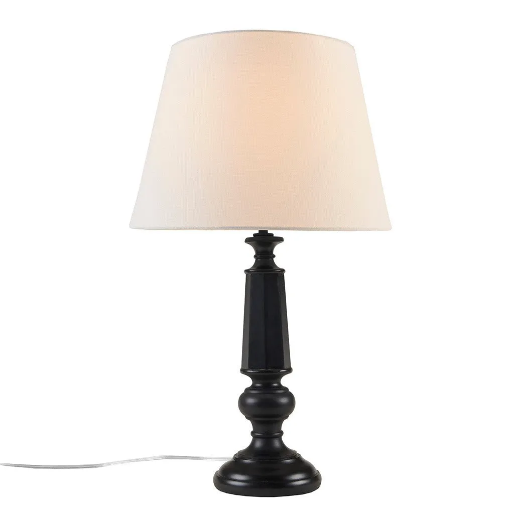 24.25" Landsdown Black Faceted Table Lamp