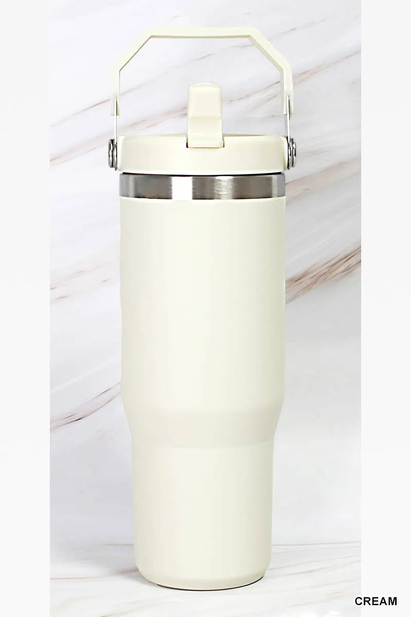 30oz Stainless Steel Flip Straw Tumbler