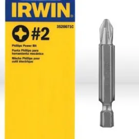 3520071C Irwin Phillips Screwdriver Bit,#2 Phillips Power Bit,1-15/16" OAL pc