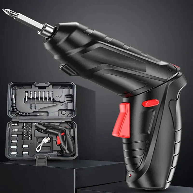 3.6V Electric Screwdriver Rechargeable Cordless Cordless Electric Screwdriver Drill Kit Folding Home Power Tools