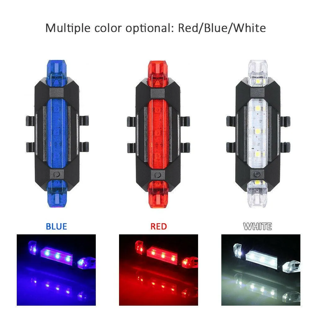 3.7V 0.5W USB Rechargeable LED Bike Light 4 Lighting Modes Bike Tail Light