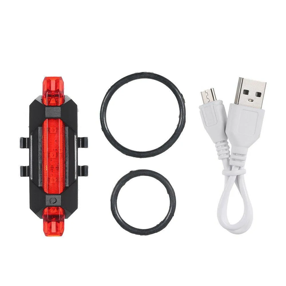 3.7V 0.5W USB Rechargeable LED Bike Light 4 Lighting Modes Bike Tail Light