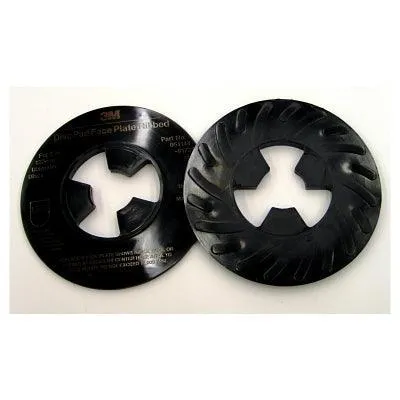 3M Abrasive Disc Pad Face Plates, 5 in Dia, Hard, Black