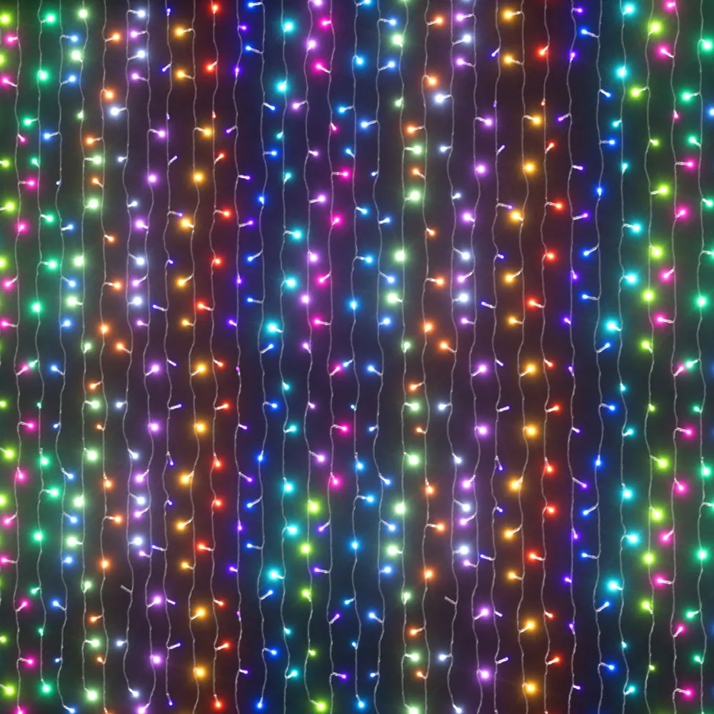 3M x 6M 960 LED Bulbs Christmas Lights Curtain String Light RGB Remote - Multicolour