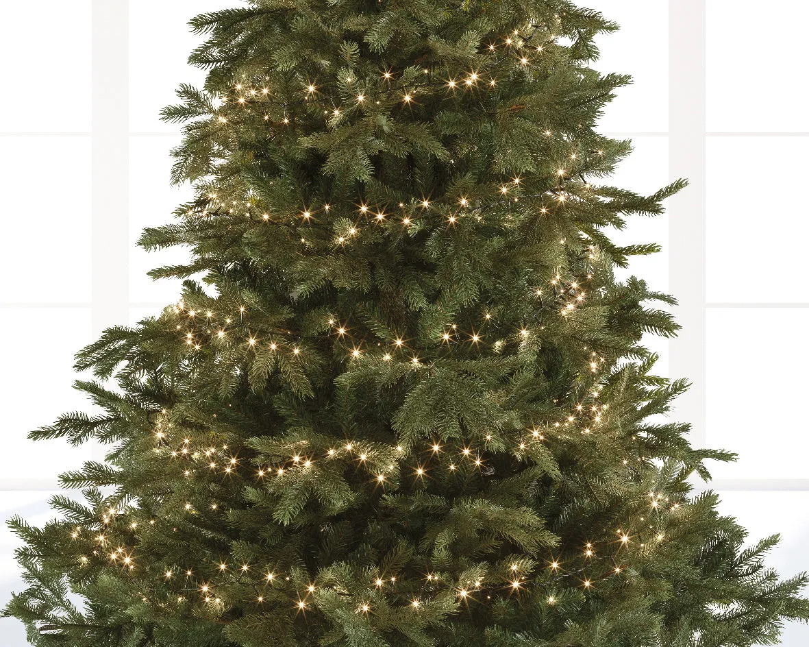 500 LED Compact Tree Lights Warm white green wire