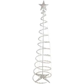 6' Light Up Spiral Tree, Warm White LED Lights