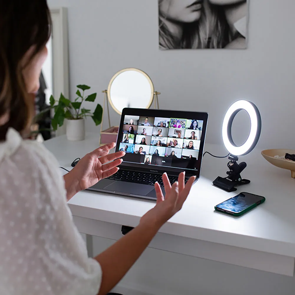 6" Clip-On Desk LED "Ruby" Ring Light