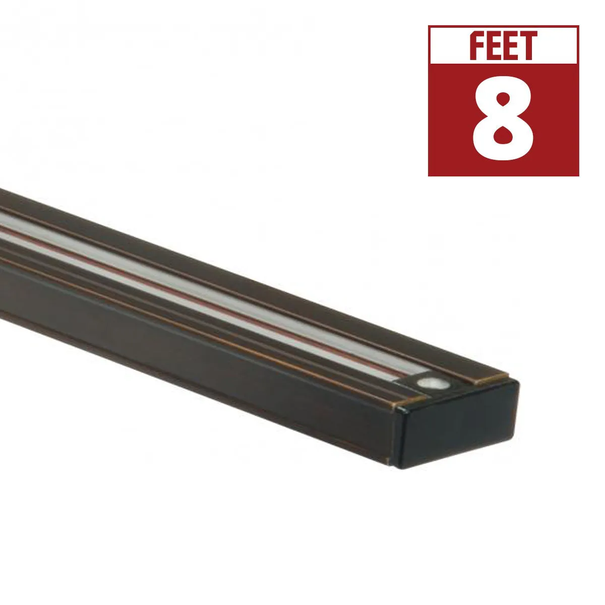 8 Ft. Track Rail One Circuit, Halo, Russet Bronze Finish