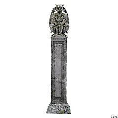 96" Oversized Gargoyle Pillar Animated Halloween Prop