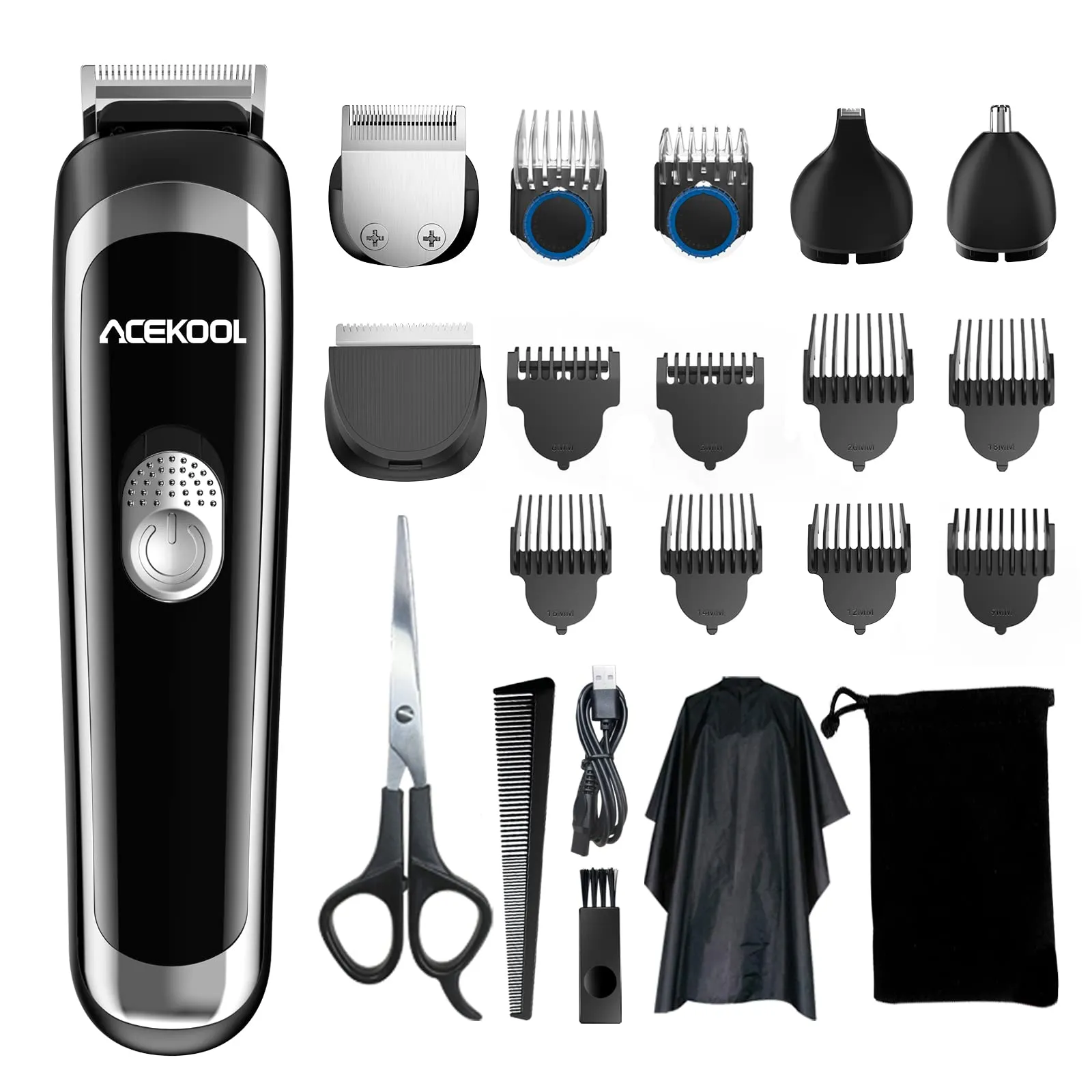 ACEKOOL Hair Trimmer BT1 19-in-1 Cordless Grooming Kit EU Plug