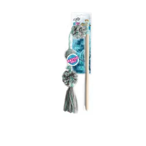 AFP Knotty Habit Cat Yarn Pom Pom Wand