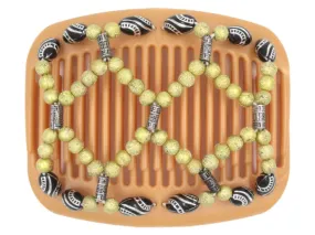 African Butterfly Hair Comb - Ndalena Blonde Pearl 06