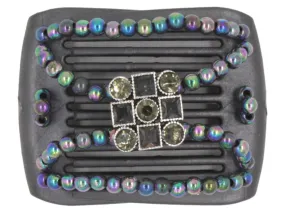 African Butterfly LadyBug Hair Comb - Black Pearl 38