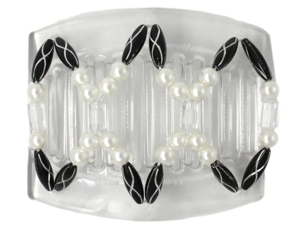 African Butterfly Thick Hair Comb - Dalena Clear 118