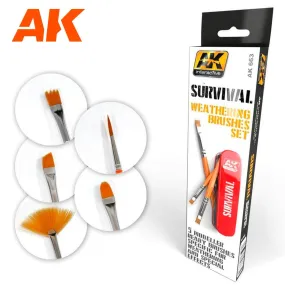 AK Interactive 663 Survival Weathering Brushes Set (5pcs)