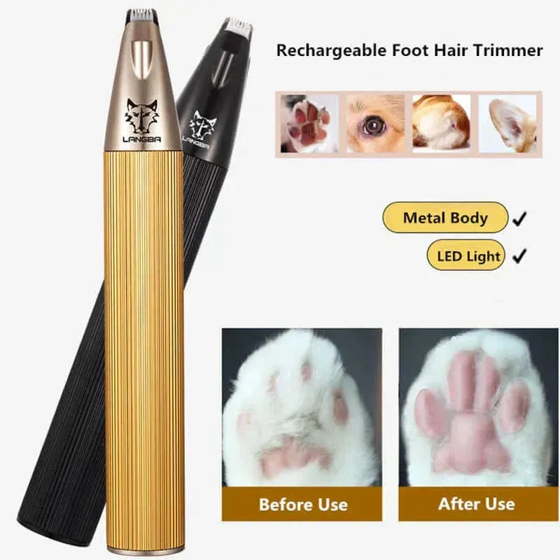 Alluminum Rechargeable Pet Foot Hair Trimmer