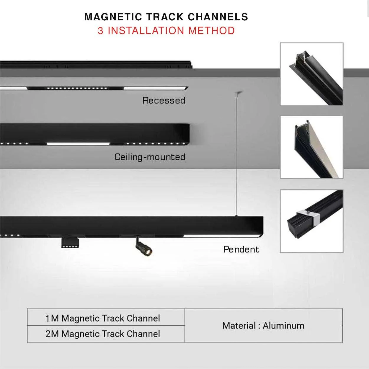 ANKUR 20MM LED MAGNETIC TRACK CHANNEL