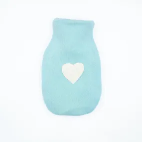 Aqua Blue Cashmere Small Hot Water Bottle