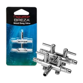 Aquatop BREZA Metal Gang Valve 4-Way Silver