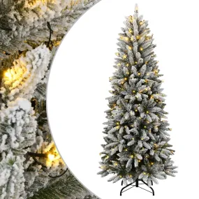 Artificial Christmas Tree 150 LEDs and Flocked Snow 120 cm