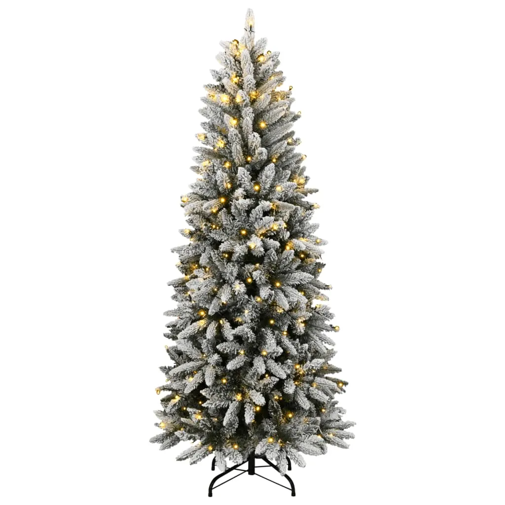 Artificial Christmas Tree 300 LEDs and Flocked Snow 210 cm