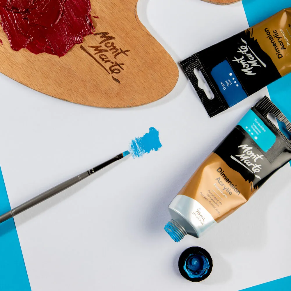 Artist Acrylic Brush Premium Taklon Angle 2