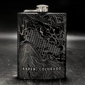 ASPEN, CO Hip Flask by Lumengrave