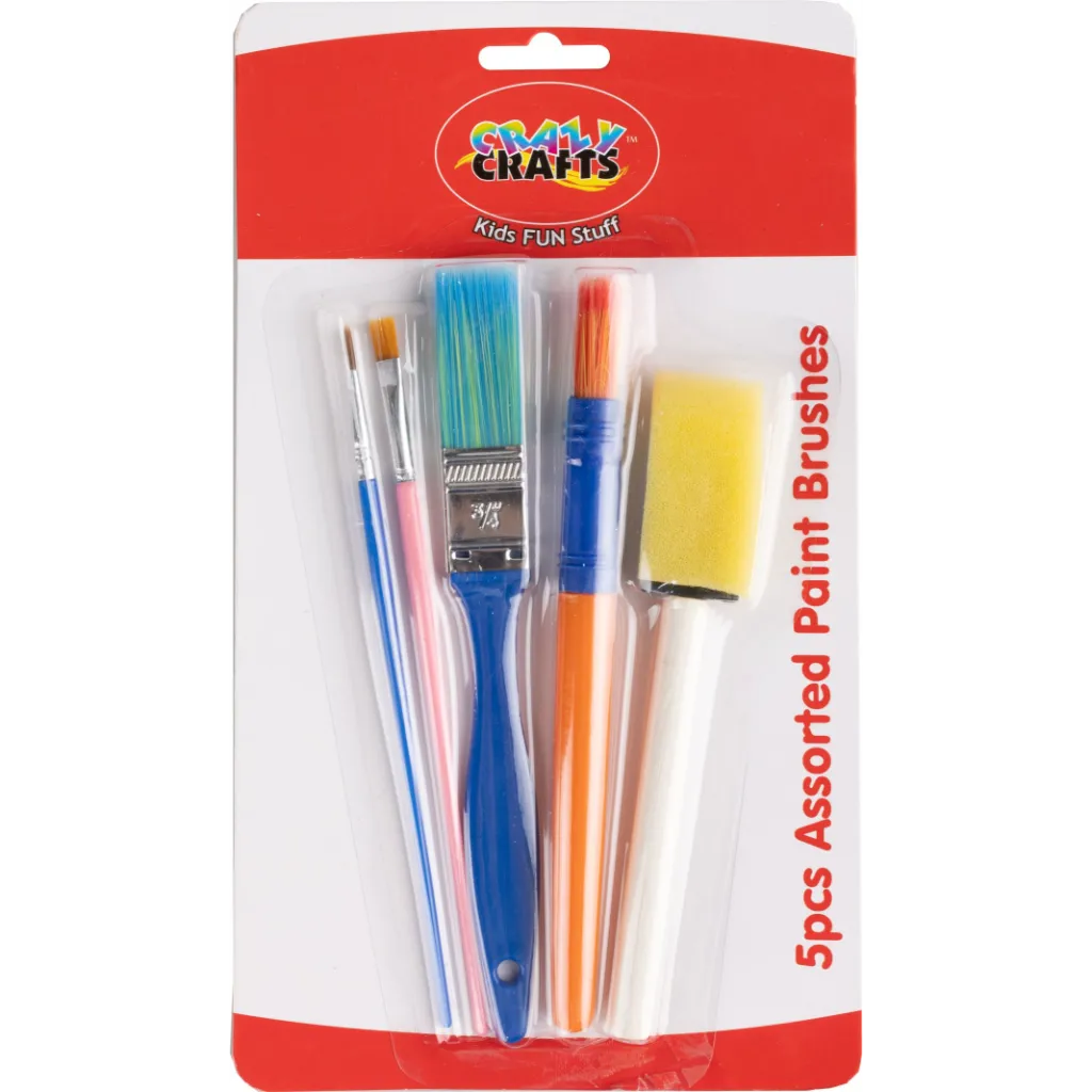 Assorted paint brushes - 5pcs