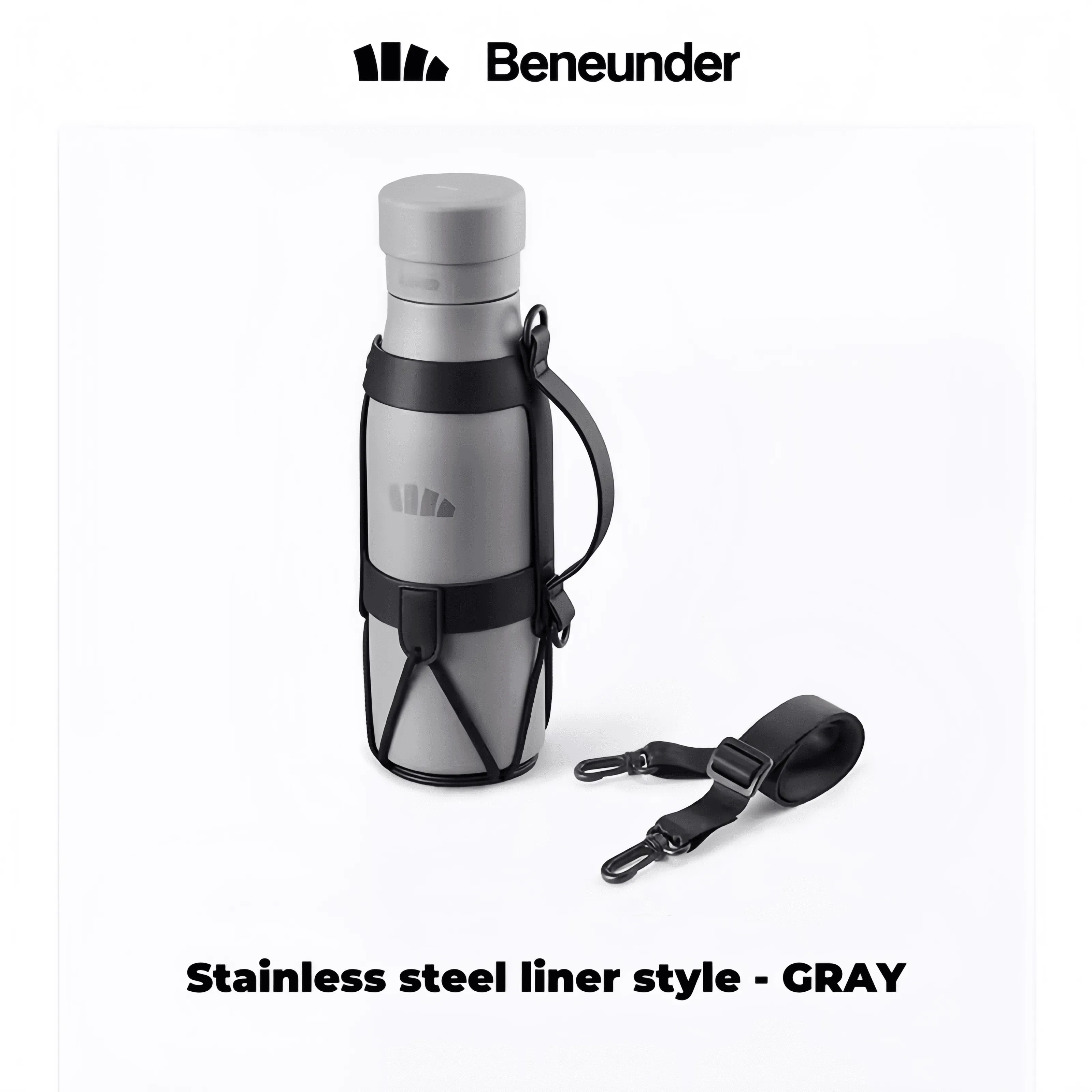 Beneunder lightweight large-capacity thermos cup outdoor sports water bottle stainless steel water cup