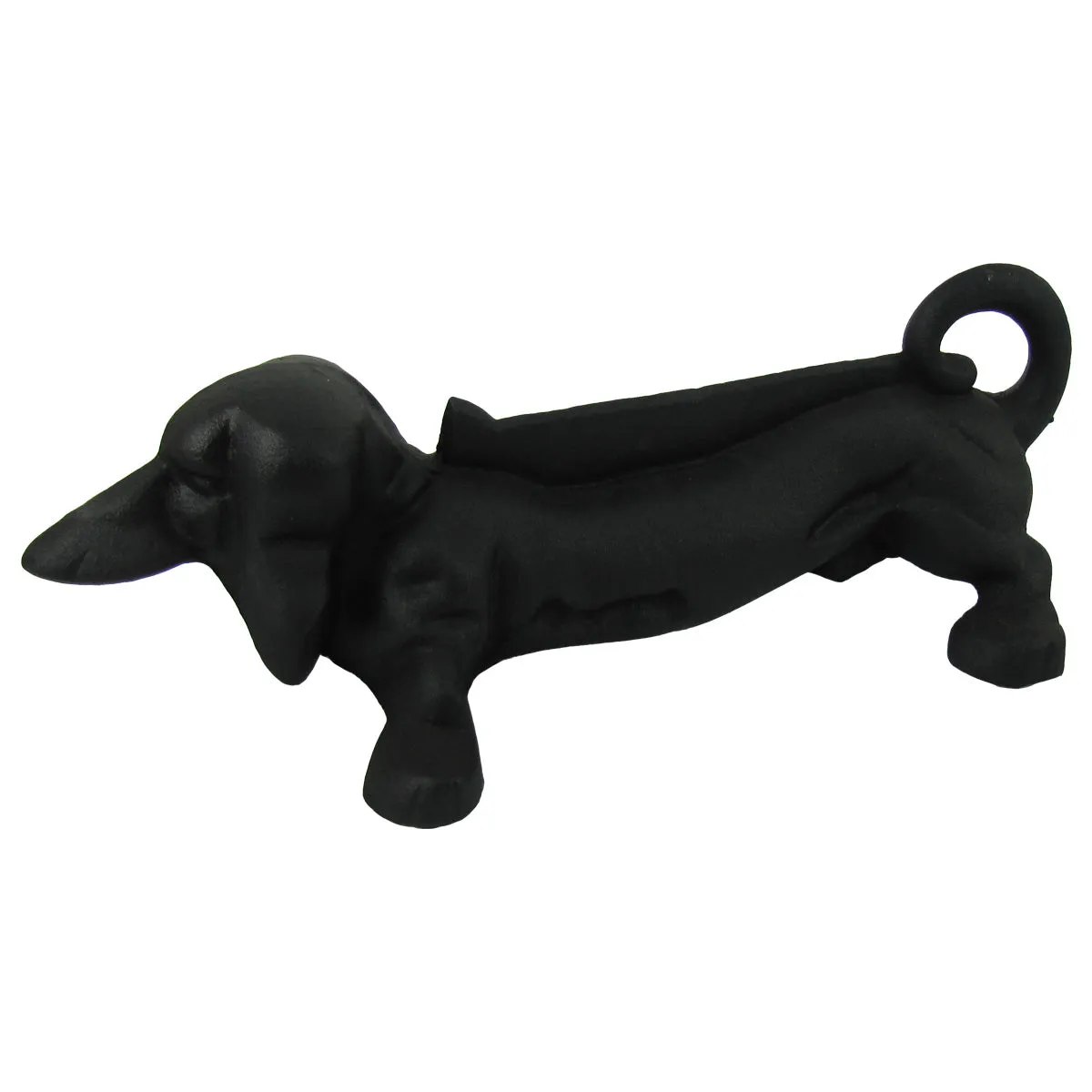 Black Metal Antique Style Cast Iron Dachshund Boot Scraper