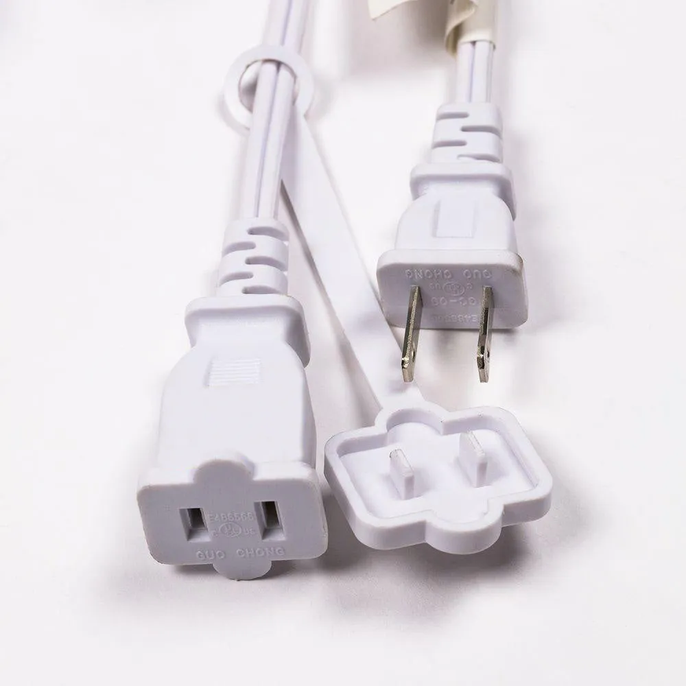 BLOWOUT (Cord Only) 25 Socket Suspended Outdoor Commercial DIY String Light 29 FT White Cord w/ E12 C7 Base, Weatherproof