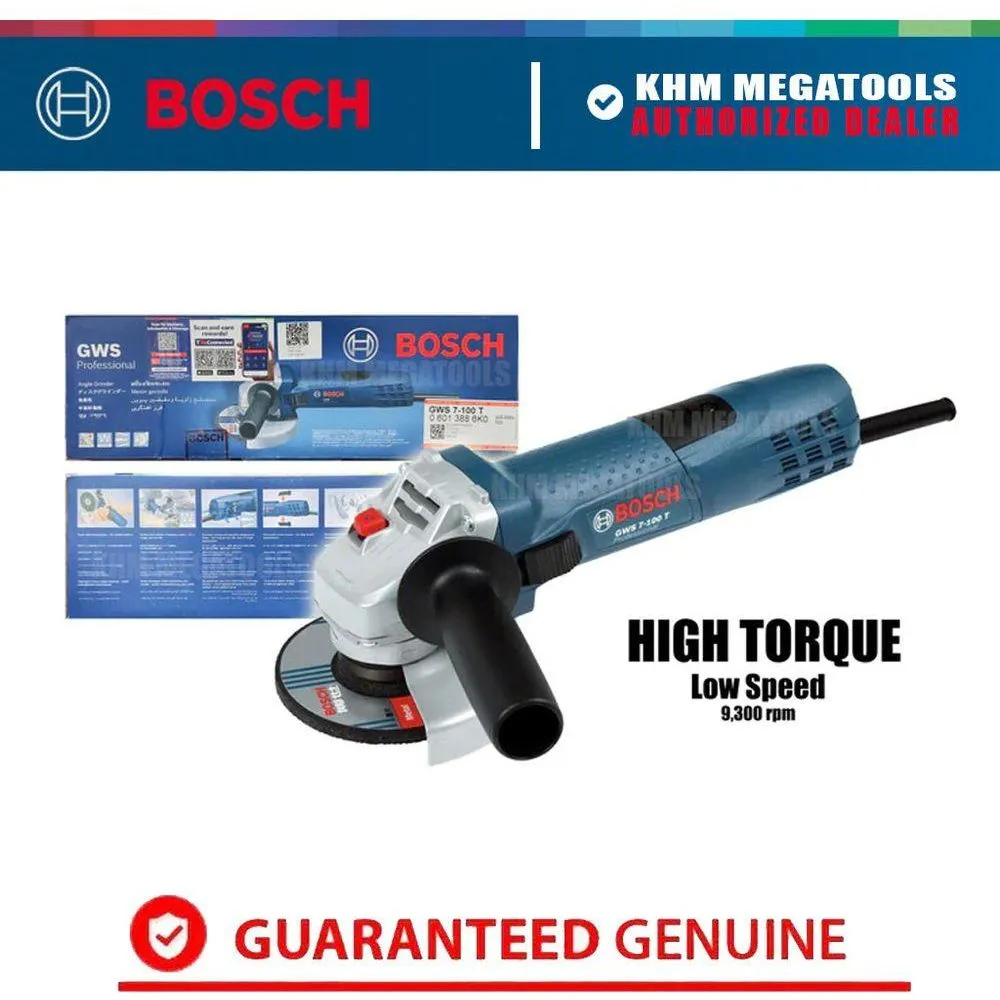 Bosch GWS 7-100 T High Torque Angle Grinder 4" (100mm) 720W [High Torque]