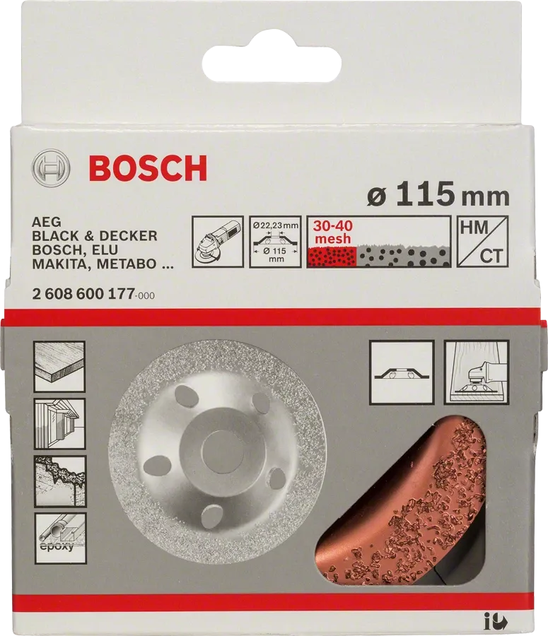 Bosch Professional | Carbide Grinding Head Flat 115mm Fine