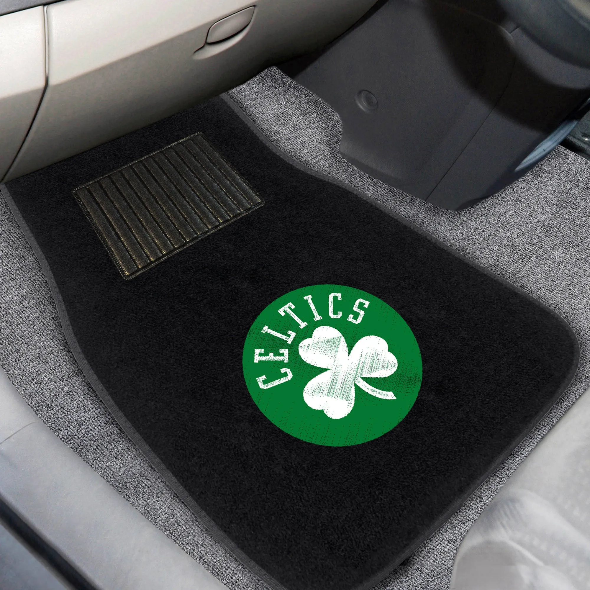 Boston Celtics Embroidered Car Mat Set - 2 Pieces