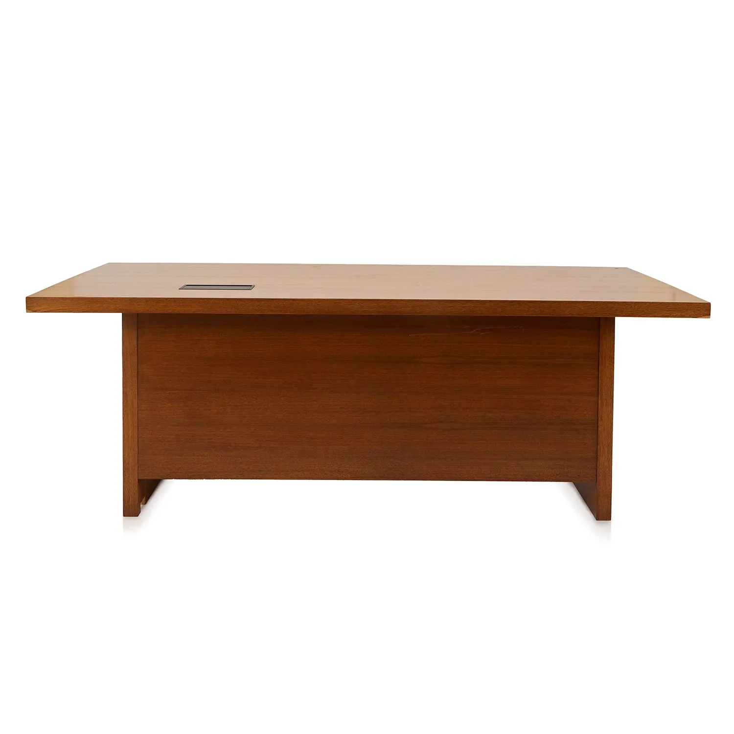 Brown Wood Desk With Cable Port