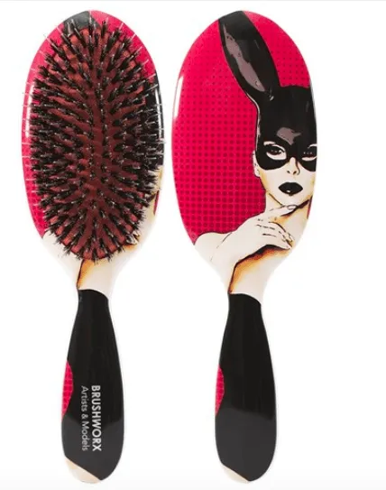 Brushworx Artists and Models Oval Cushion Hair Brush - Bunny Boo