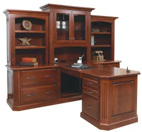 Buckingham Amish Partner Desk & 3-Piece Hutch