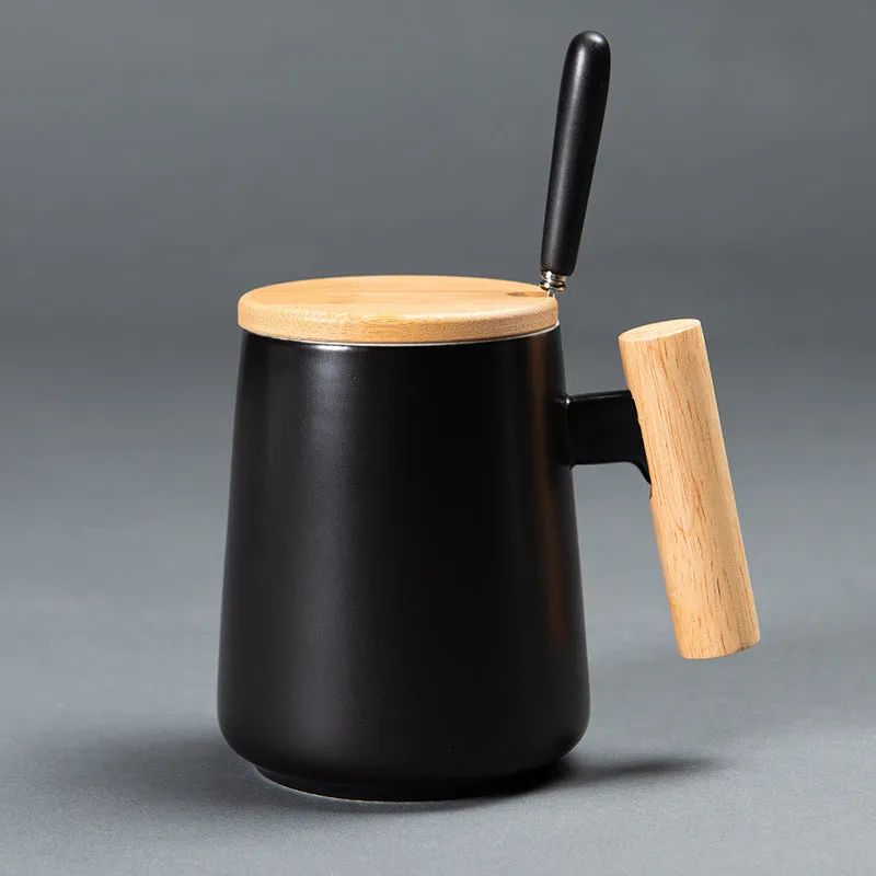 Ceramic Mug With Wooden Handle Mug Coffee Cup